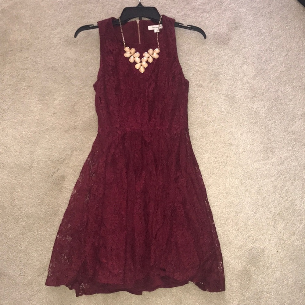 Maroon Lacy Dress